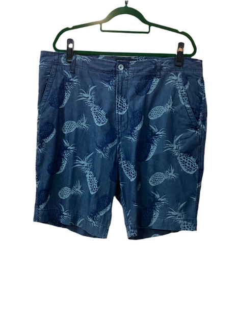 NWT men’s denim shorts with pineapple pattern blue Rodd & Gunn size 38