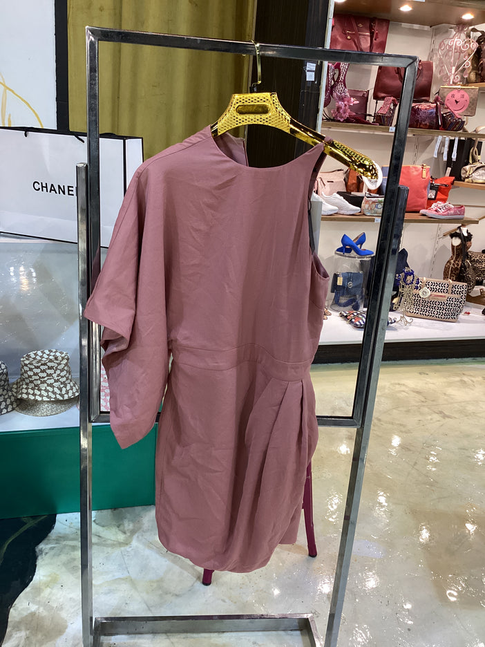 NWT Michael Costello Rose Lexa One Bat Sleeve Midi Dress Size Small