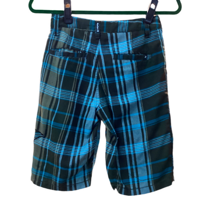 Men’s original shorts blue dark green and brown plaid Hurley X small