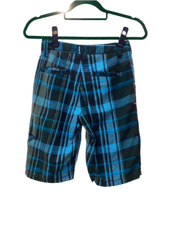 Men’s original shorts blue dark green and brown plaid Hurley X small