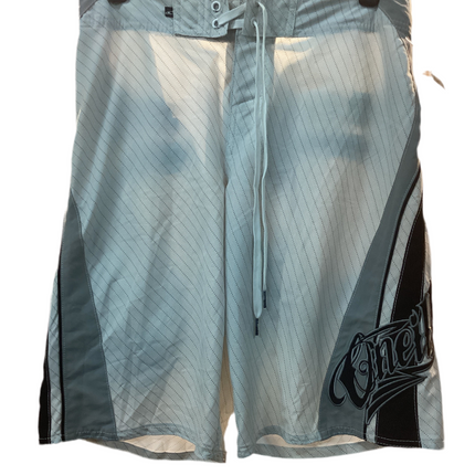 NWT Men’s swim trunks original white gray and black O’neill size 30
