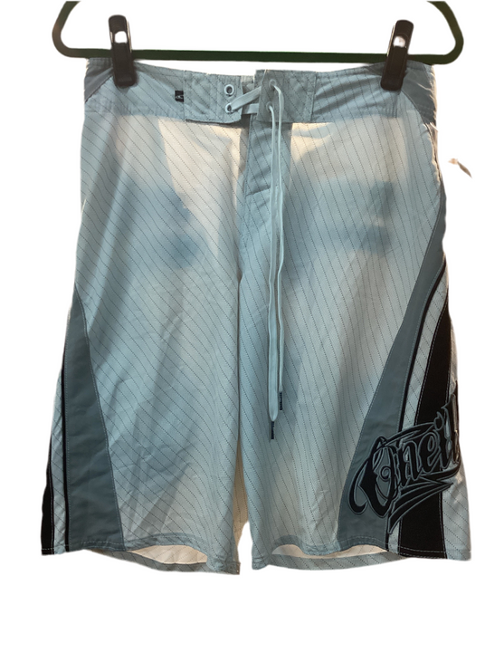 NWT Men’s swim trunks original white gray and black O’neill size 30