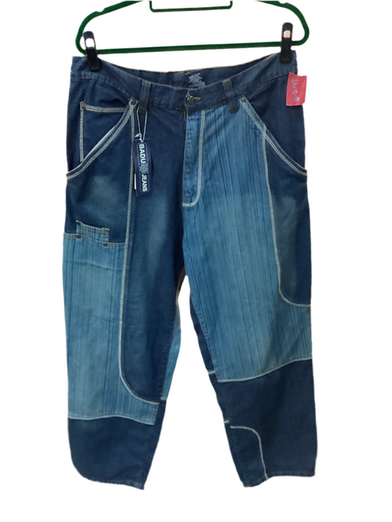 NWT men’s jeans baggy blue Badu Jeans 36x33