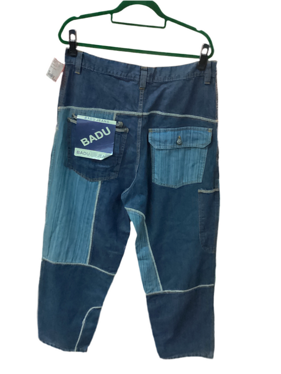 NWT men’s jeans baggy blue Badu Jeans 36x33